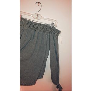 off the shoulder long sleeve top